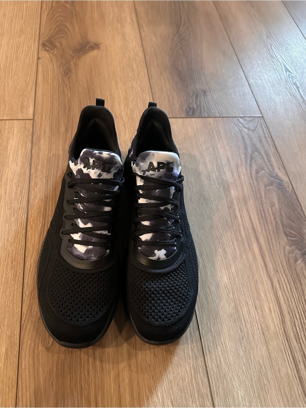 APL Men's Black Knit Sneakers with White Accent